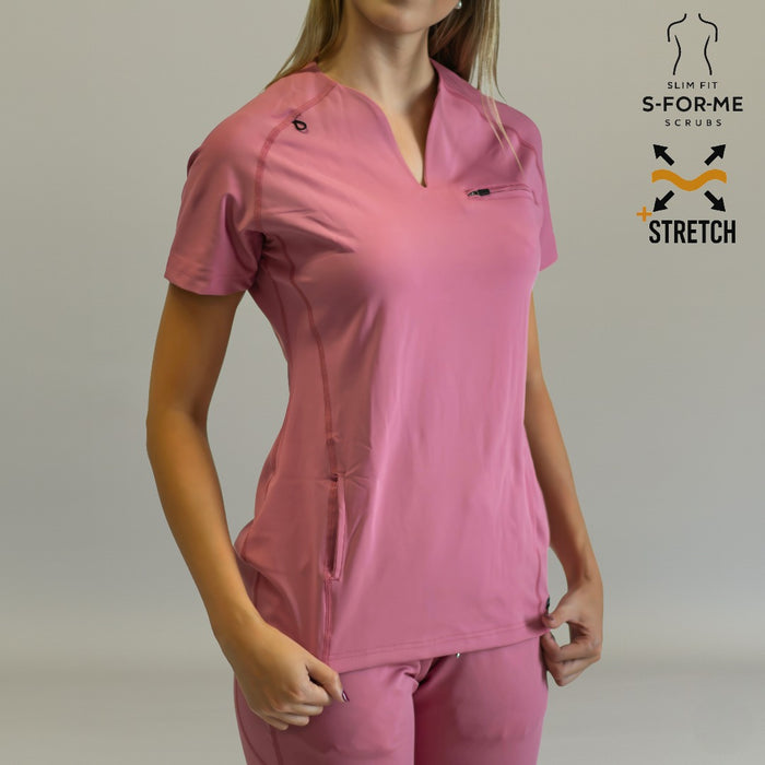 Women’s Top 915 Mauve Rose, Super Stretch Scrubs