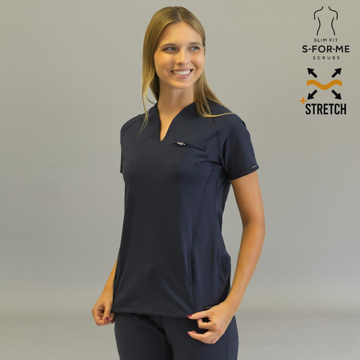 Women’s Top 915 Navy Blue, Super Stretch Scrubs