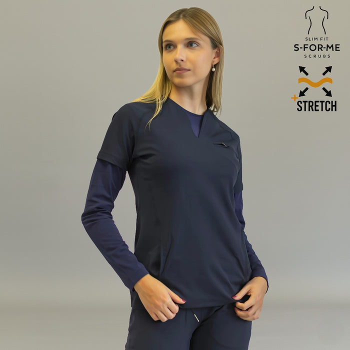 Women’s Top 915 Navy Blue, Super Stretch Scrubs