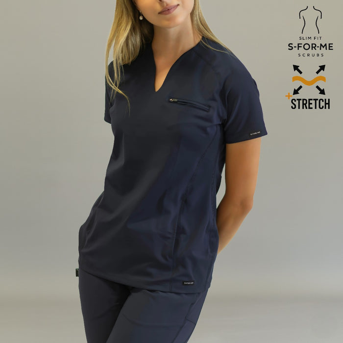 Women’s Top 915 Navy Blue, Super Stretch Scrubs