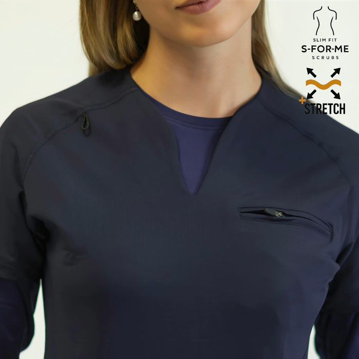 Women’s Top 915 Navy Blue, Super Stretch Scrubs