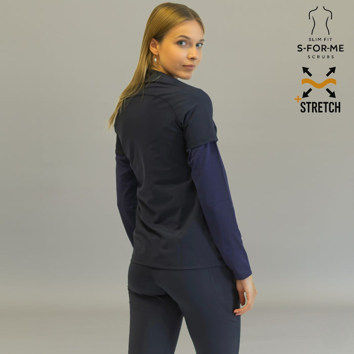 Women’s Top 915 Navy Blue, Super Stretch Scrubs