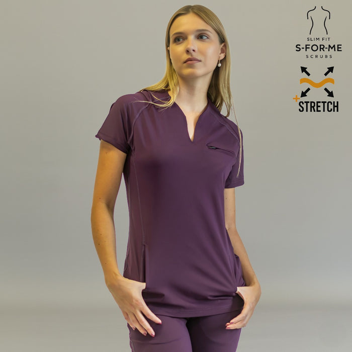 Women's Top 915 Purple, Super Stretch Scrubs