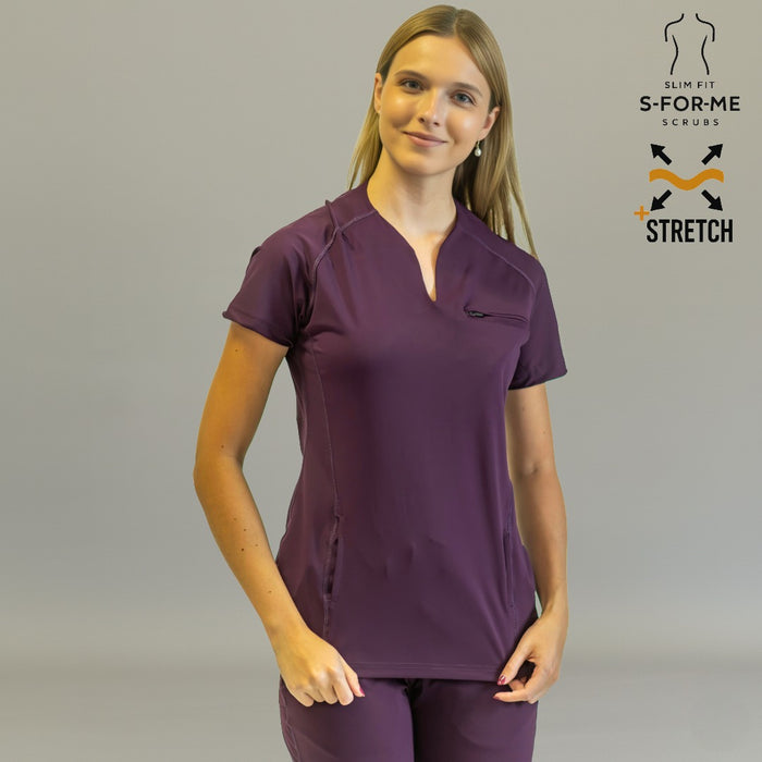 Women's Top 915 Purple, Super Stretch Scrubs