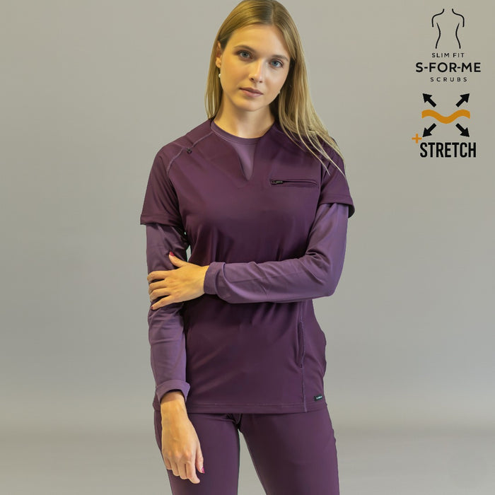 Women's Top 915 Purple, Super Stretch Scrubs