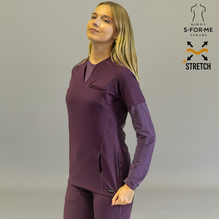 Women's Top 915 Purple, Super Stretch Scrubs
