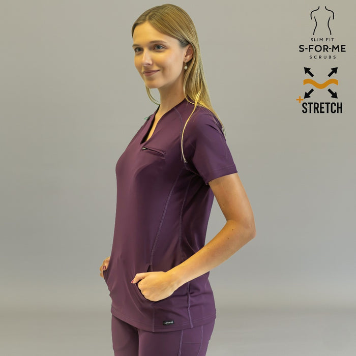 Women's Top 915 Purple, Super Stretch Scrubs