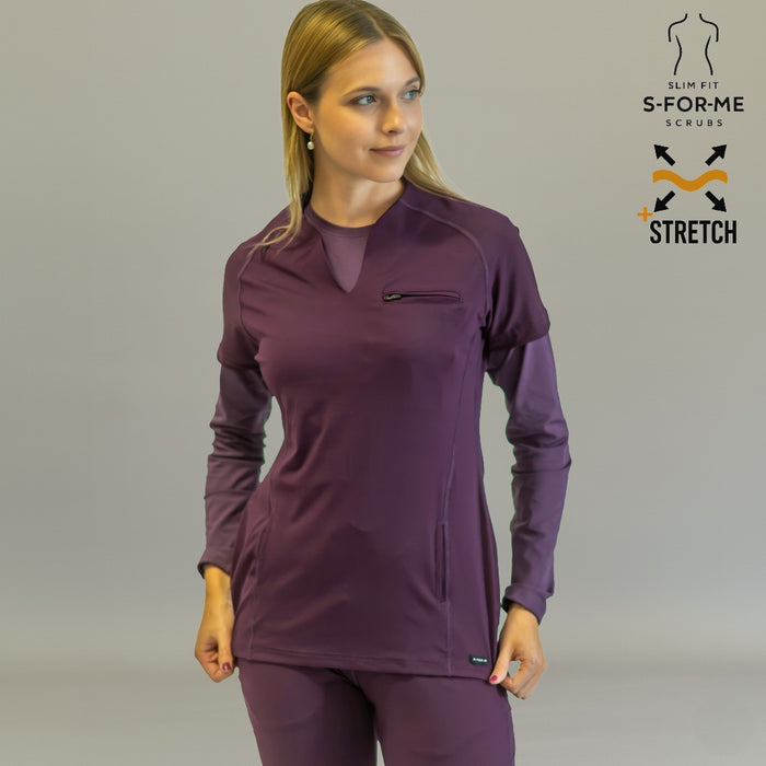 Women's Top 915 Purple, Super Stretch Scrubs
