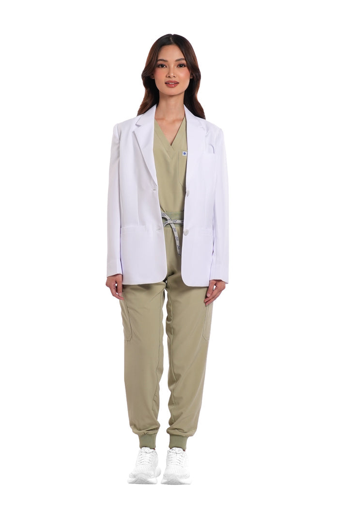 Wool Long Sleeve Blazer - Women