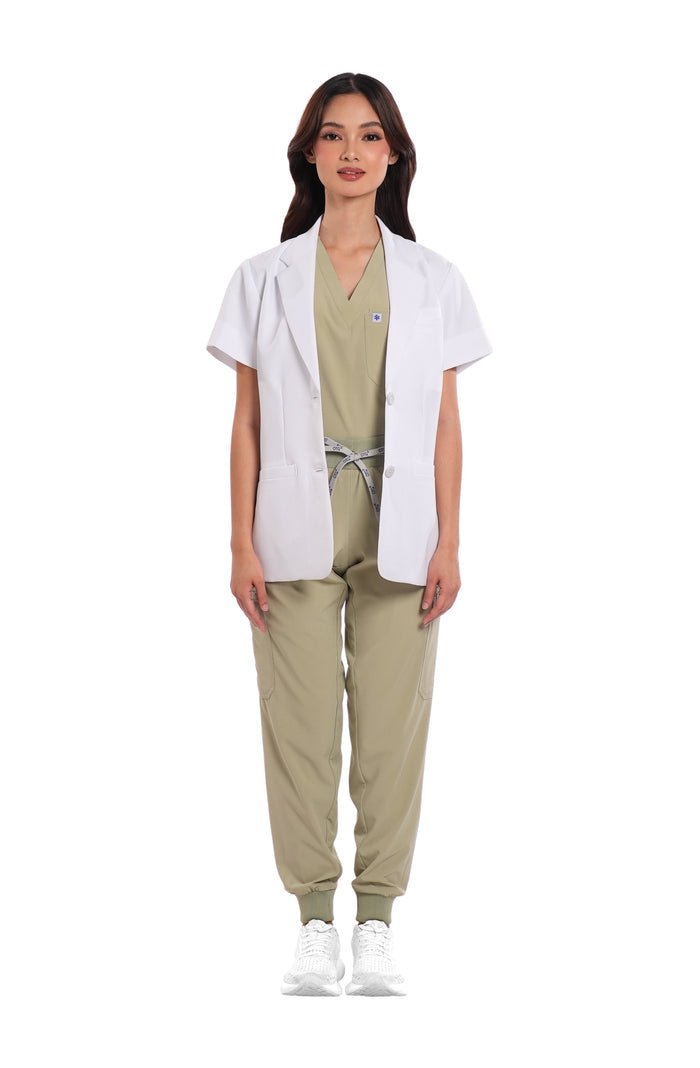 Wool Short Sleeve Blazer - Women