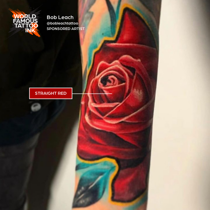 World Famous Ink Paul Rogers Red Tattoo Ink True Red Medium Opacity, Vegan, Zero Animal - SD Cosmetics Care