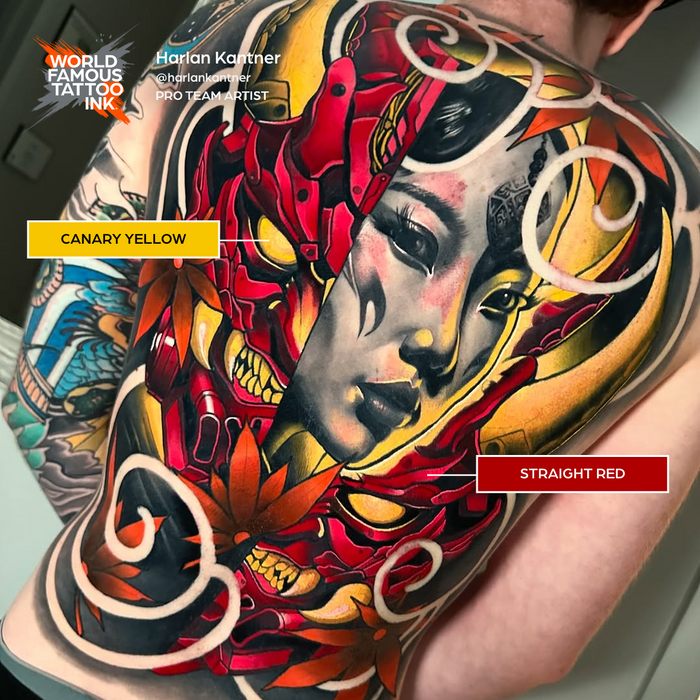 World Famous Ink Paul Rogers Red Tattoo Ink True Red Medium Opacity, Vegan, Zero Animal - SD Cosmetics Care