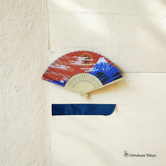 YINKE Bamboo Rib Silk Hand Fan