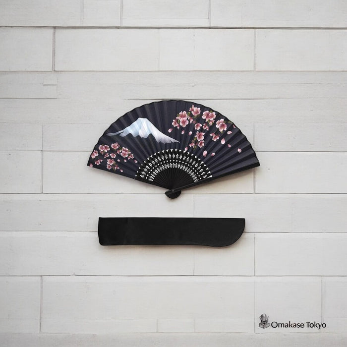 YINKE Bamboo Rib Silk Hand Fan