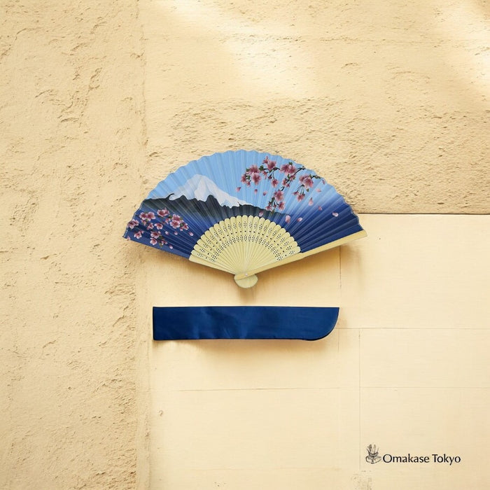 YINKE Bamboo Rib Silk Hand Fan