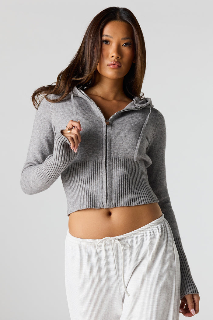 Zip-Up Sweater Hoodie