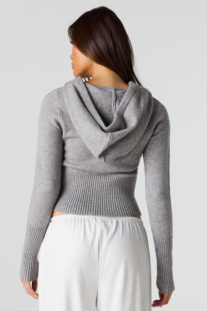 Zip-Up Sweater Hoodie